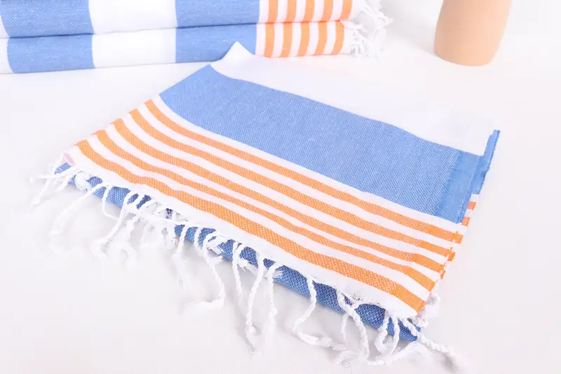 Monogrammed Hand Towel, Personalized Kitchen Towel, Bridesmaid Gifts Personalized, 40x24 Cotton Striped Towel, Summer Towel, Personalized Hand Towel - 4