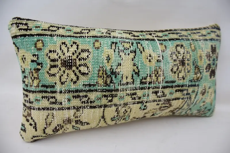 Meditation Pillow, Antique Pillows, Aztec Cushion Cover, Pillow for Sofa, 12x24 Beige Pillow Cover, Cotton Pillow Cover, Throw Kilim Pillow, Cushion - 2