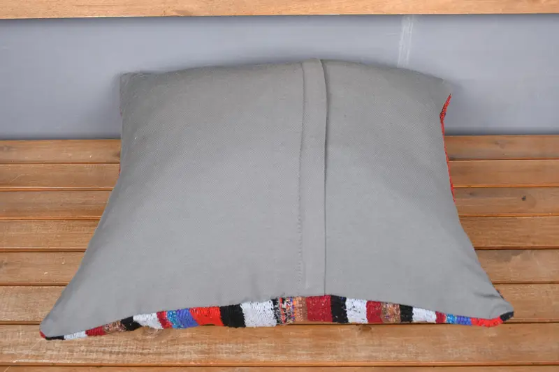 Pillow Case, Ethnical Kilim Rug Pillow, Gift Pillow, Accent Throw Pillow Case, Kilim Pillow Cover, 20x20 White Cushion Cover, Bright Pillow Cover - 5
