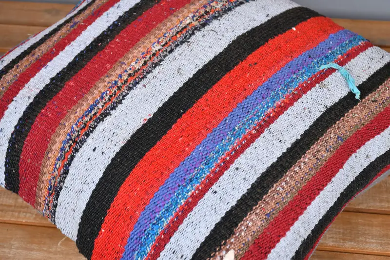 Pillow Case, Ethnical Kilim Rug Pillow, Gift Pillow, Accent Throw Pillow Case, Kilim Pillow Cover, 20x20 White Cushion Cover, Bright Pillow Cover - 4