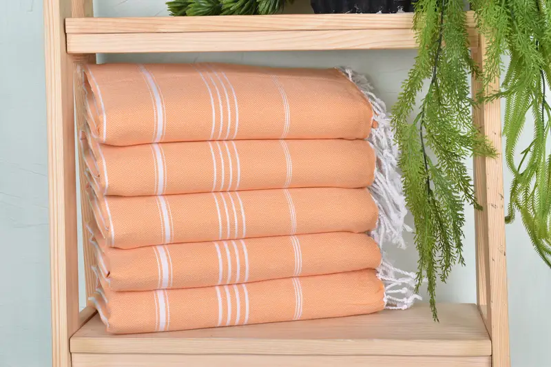 Personalized Bridesmaid Gift Towel, 40x71 Inches Dark Orange Cotton