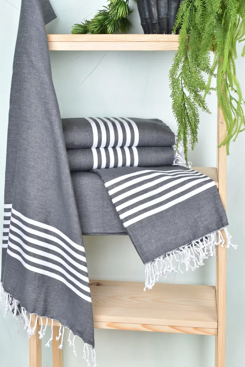 Bridesmaid Gift, Custom Towel, Spa Towel, Xmas Gifts, 70x40 Cotton Striped Towel, Travel towel, Luxury Turkish beach towel for summer vacation - 6