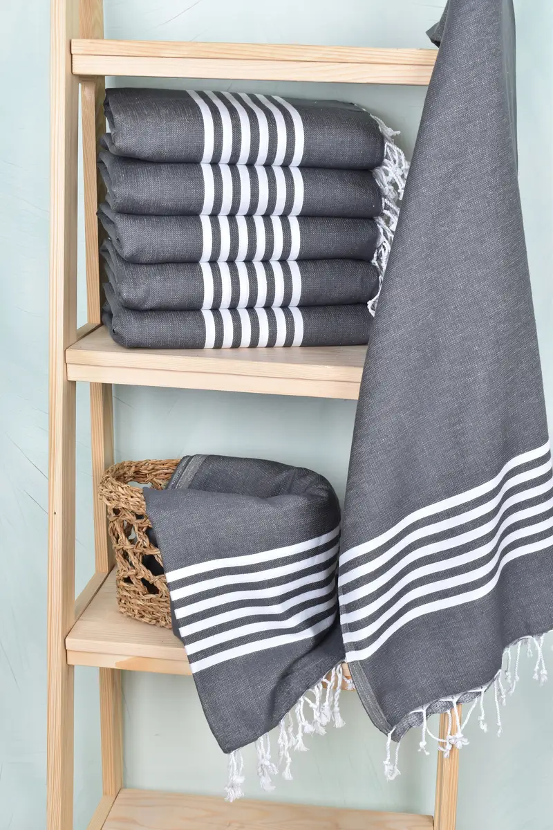 Bridesmaid Gift, Custom Towel, Spa Towel, Xmas Gifts, 70x40 Cotton Striped Towel, Travel towel, Luxury Turkish beach towel for summer vacation - 3