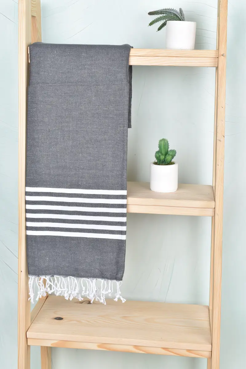 Bridesmaid Gift, Custom Towel, Spa Towel, Xmas Gifts, 70x40 Cotton Striped Towel, Travel towel, Luxury Turkish beach towel for summer vacation - 8