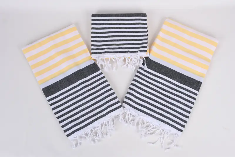 Bridesmaid Gift, Custom Gift, Handmade Turkish hammam towel, Wedding Gift, Bachelorette Party Items, 68x36 Cotton Striped Towel, Xmas Gifts - 6