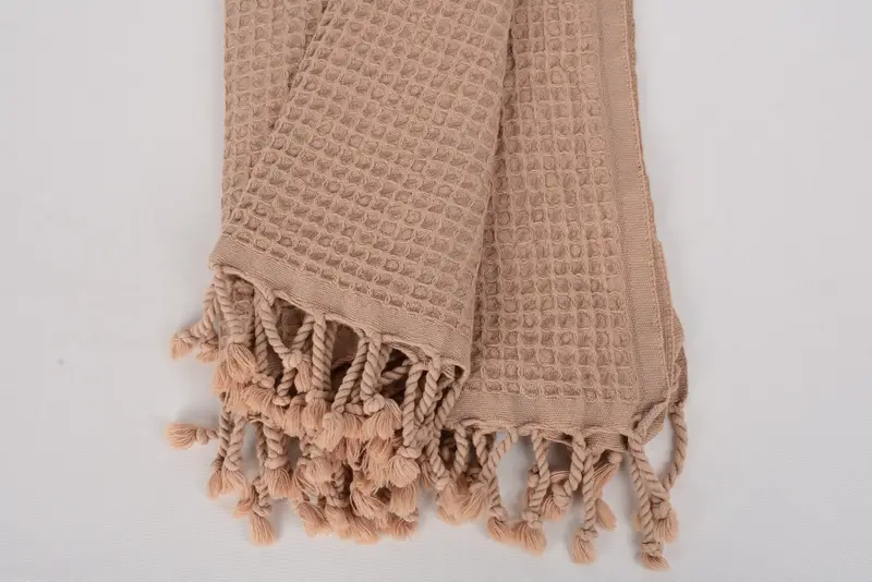 68x36 Cotton Waffle Towel, Custom Gifts, Luxury Turkish beach towel with fringe, Organic towel, Summer Gift, Personalized Gift, Unique Wedding Gift - 6