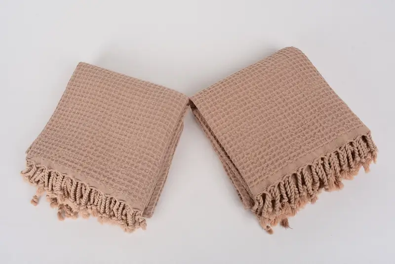 68x36 Cotton Waffle Towel, Custom Gifts, Luxury Turkish beach towel with fringe, Organic towel, Summer Gift, Personalized Gift, Unique Wedding Gift - 7