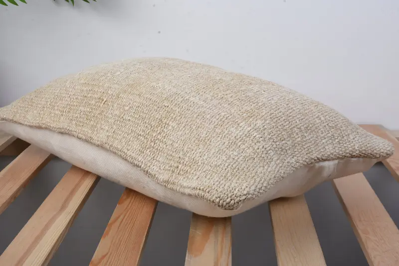 12x20 Beige Pillow, Antique Pillows, Decorative Throw Pillow Cover, Cushion Cover, Kilim Cushion Sham, Kilim Pillow Cover, Vintage Pillow Sham - 6