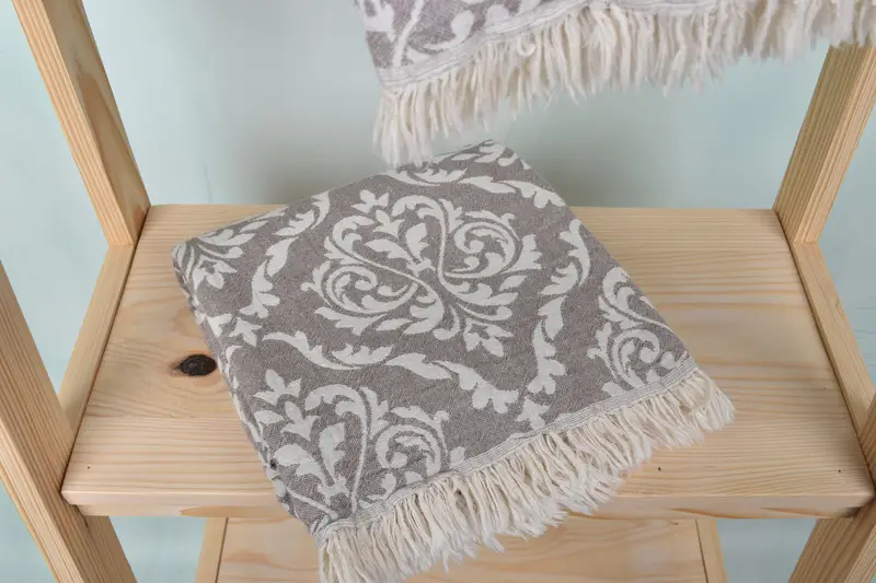 68x36 Cotton Baroque Towel, Sand-free towel, Home Decor Towel, Hammam towel, Unique Wedding Gift, Spa Towel, Bachelorette Party Gifts Bridesmaids - 6