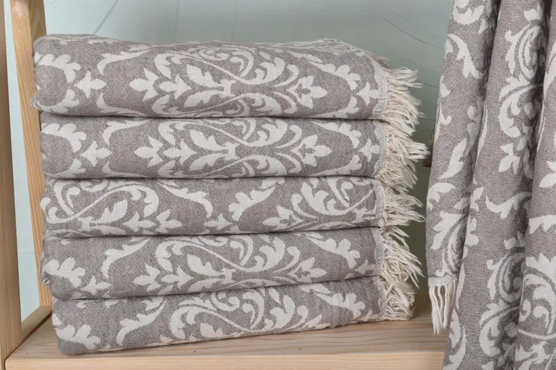 68x36 Cotton Baroque Towel, Sand-free towel, Home Decor Towel, Hammam towel, Unique Wedding Gift, Spa Towel, Bachelorette Party Gifts Bridesmaids - 2