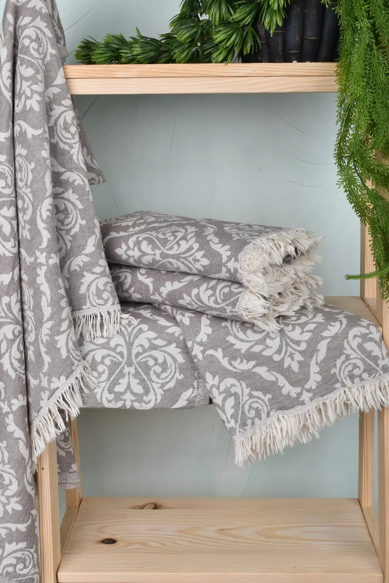 68x36 Cotton Baroque Towel, Sand-free towel, Home Decor Towel, Hammam towel, Unique Wedding Gift, Spa Towel, Bachelorette Party Gifts Bridesmaids - 7