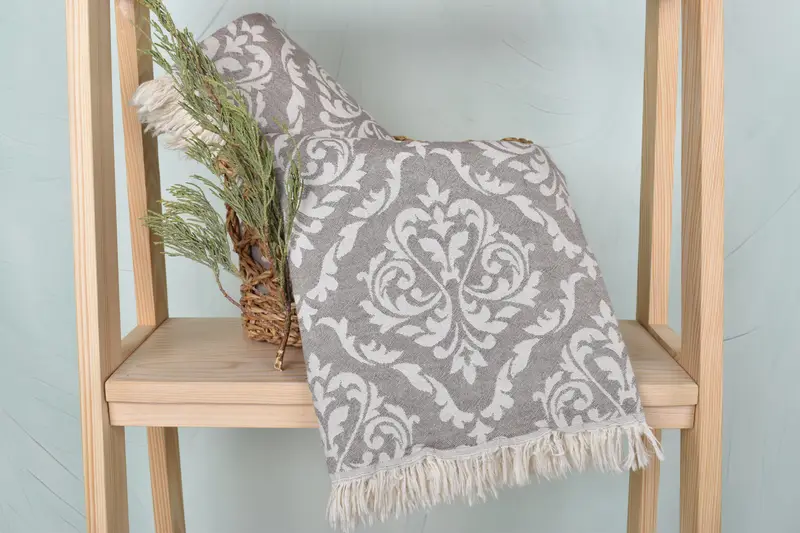68x36 Cotton Baroque Towel, Sand-free towel, Home Decor Towel, Hammam towel, Unique Wedding Gift, Spa Towel, Bachelorette Party Gifts Bridesmaids - 5