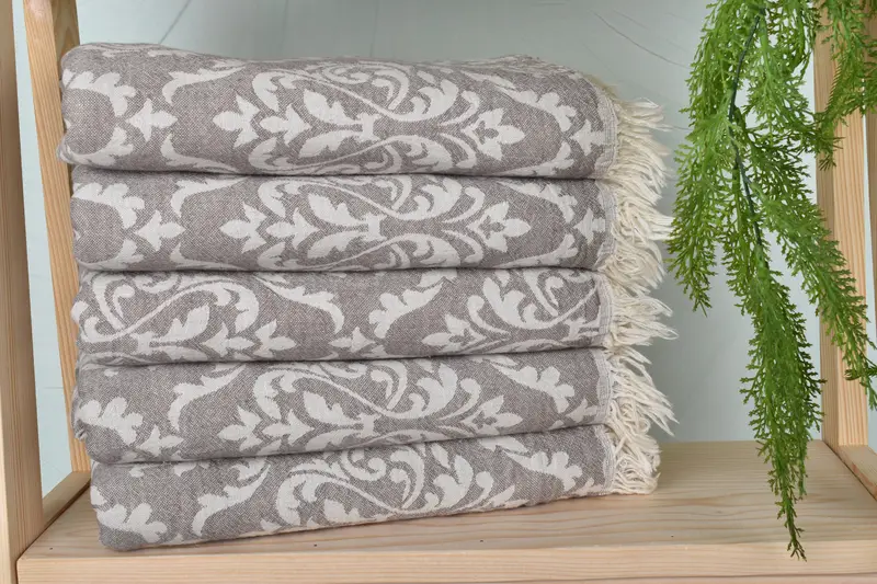 68x36 Cotton Baroque Towel, Sand-free towel, Home Decor Towel, Hammam towel, Unique Wedding Gift, Spa Towel, Bachelorette Party Gifts Bridesmaids - 3