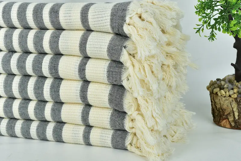 70x34 Cotton Striped Towel, Welcome Wedding Gift, Gift For Wedding Day, Wedding Gifts Towel, Custom Gift, Beach Theme Wedding Gift, Wedding Favors - 3