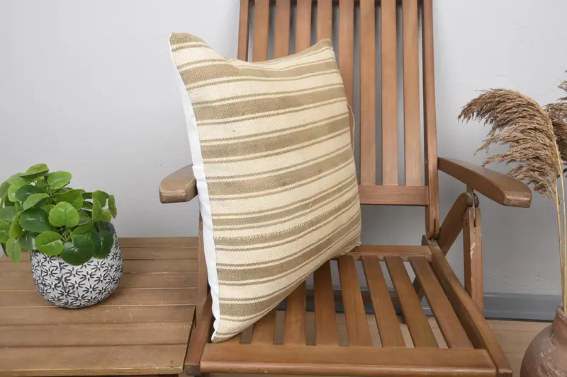 20x20 Beige Pillow, Cushion Cover, Bed Cushion Cover, Gift Pillow, Kilim Cushion Sham, Morroccon Kilim Cushion Cushion Case, Boho Pillow - 2