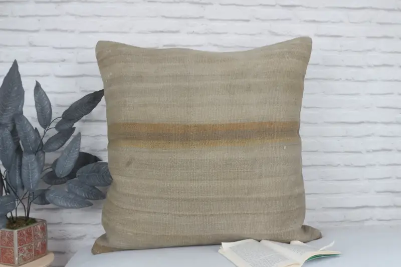 Pattern Throw Cushion Case, 28x28 Beige Cushion Cover, Gift Pillow, Pillow for Sofa, Lounge Throw Pillow Sham, Turkish Kilim Pillow, Pillow Cover - 2