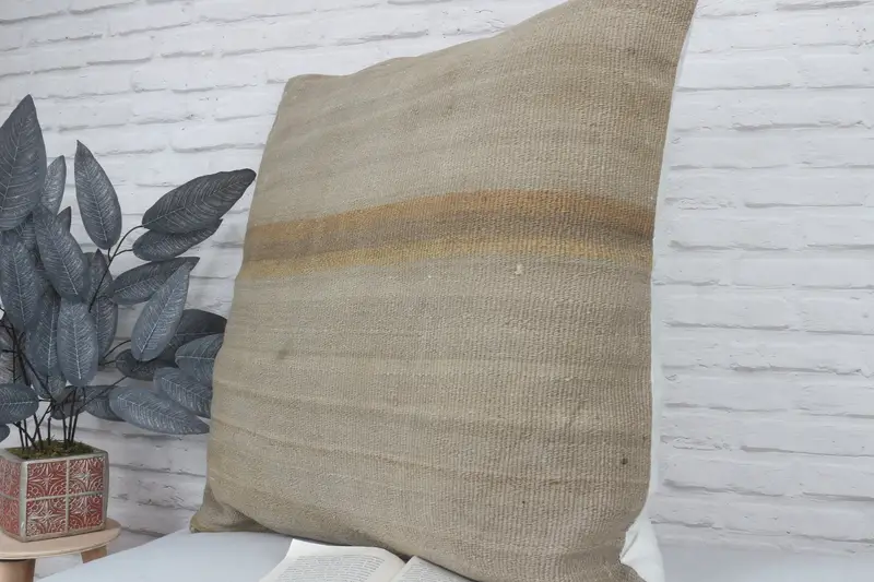 Pattern Throw Cushion Case, 28x28 Beige Cushion Cover, Gift Pillow, Pillow for Sofa, Lounge Throw Pillow Sham, Turkish Kilim Pillow, Pillow Cover - 4
