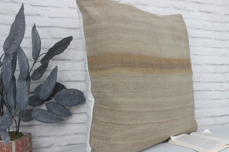 Pattern Throw Cushion Case, 28x28 Beige Cushion Cover, Gift Pillow, Pillow for Sofa, Lounge Throw Pillow Sham, Turkish Kilim Pillow, Pillow Cover - 3
