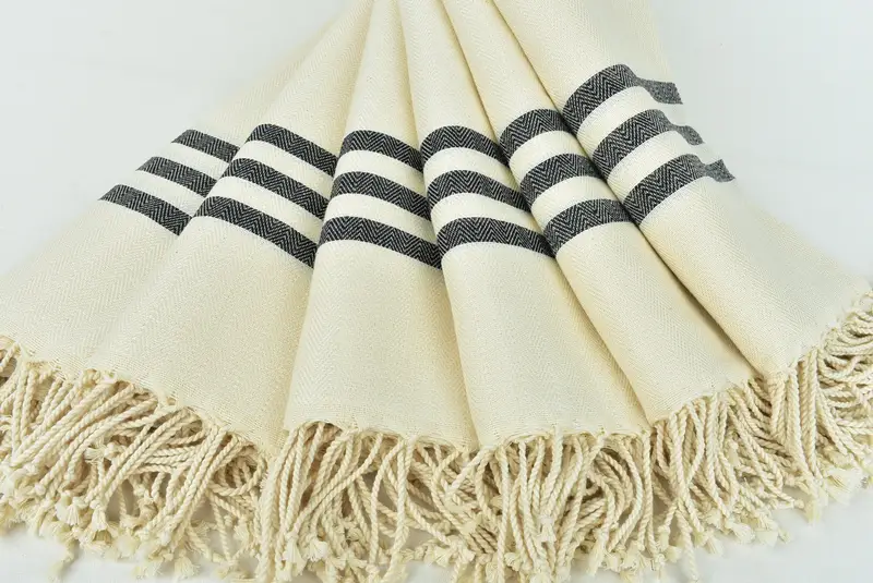Bachelorette Gifts, Valentines Day Gift For Him, 70x40 Cotton Striped Towel, Organic Turkish towel, Beach Wedding Favor, Monogram Beach Towel - 4