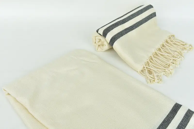 Bachelorette Gifts, Valentines Day Gift For Him, 70x40 Cotton Striped Towel, Organic Turkish towel, Beach Wedding Favor, Monogram Beach Towel - 7