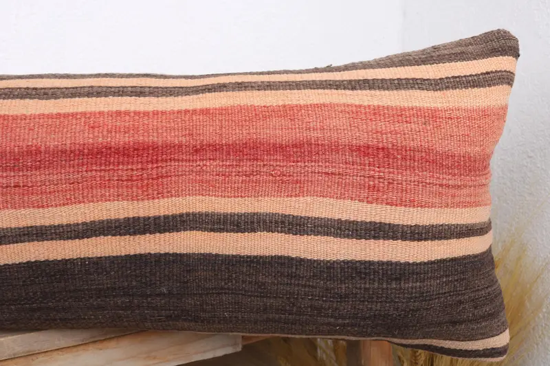 Boho Pillow Sham Cover, Pet Pillow Case, Interior Designer Pillow, Pillow Case, 12x43 Red Cushion, Antique Pillows, Pattern Throw Pillow Cover - 5
