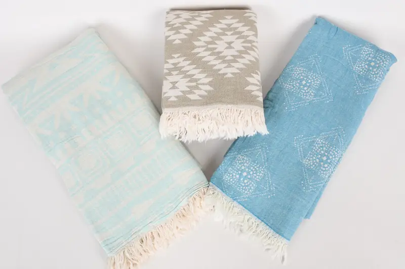 Oversized Beach Towel, Bedspread, Throw Blanket Couch, Bachelorette Party Favors, 80x60 Cotton Set of 5 Towel, Turkish Blanket Queen, Wedding Gift - 7