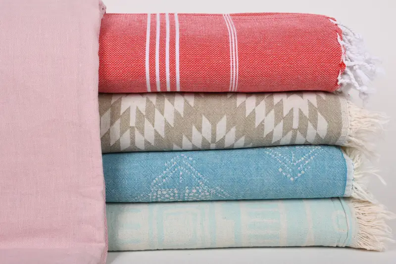 Oversized Beach Towel, Bedspread, Throw Blanket Couch, Bachelorette Party Favors, 80x60 Cotton Set of 5 Towel, Turkish Blanket Queen, Wedding Gift - 1