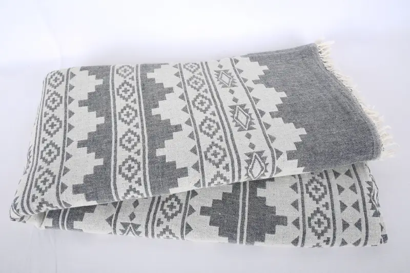 Christmas Gift Blanket, Bachelorette Gifts, Organic Throw, 92x80 Cotton Kilim Towel, Boho Throw Blankets, Valentine Day Gift For Her, Tablecloth - 4