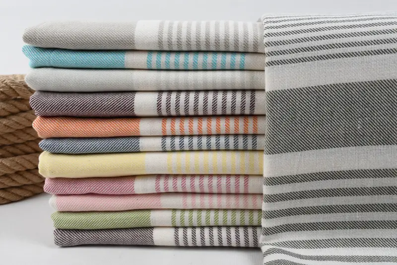 Home Decor Towel, 68x38 Cotton Striped Towel, Wedding Gift, Gym Towel, Housewarming Gift, Custom Wedding Gift, Mexico Bachelorette Party Gifts - 1