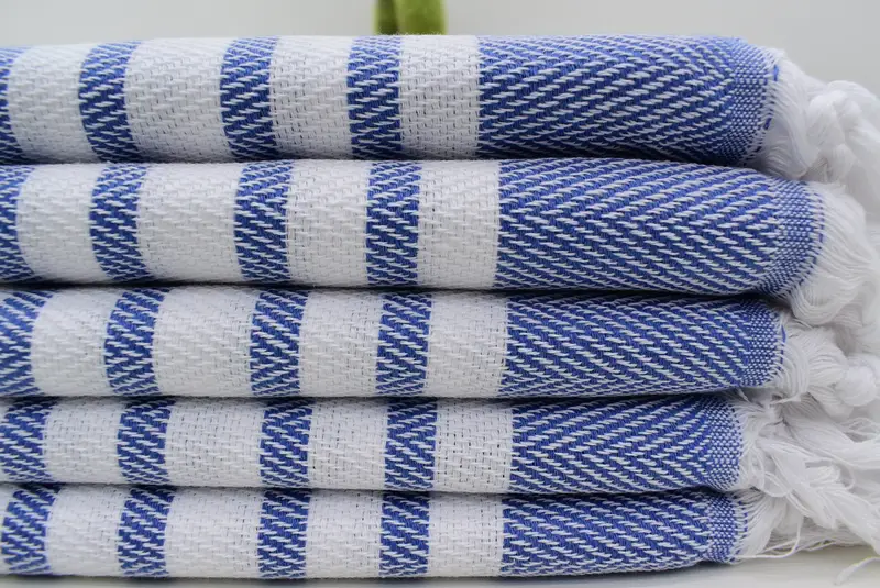 Hand Size Towels, Wedding Gift, Beach Bachelorette Party Decorations, Wedding Favors, Monogrammed Hand Towel, 36x24 Cotton Herringbone Towel - 2