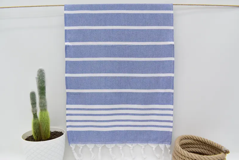 Hand Size Towels, Wedding Gift, Beach Bachelorette Party Decorations, Wedding Favors, Monogrammed Hand Towel, 36x24 Cotton Herringbone Towel - 7