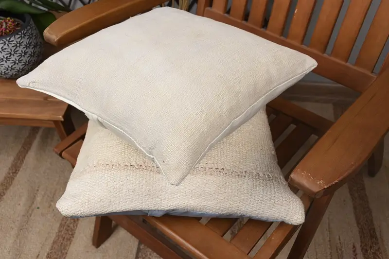 Living Room Throw Cushion Case, Ethnic Pillow Case, 14x14 White Cushion Case, Throw Kilim Pillow, Cushion, Home Decor Pillow, Pillow for Sofa - 4
