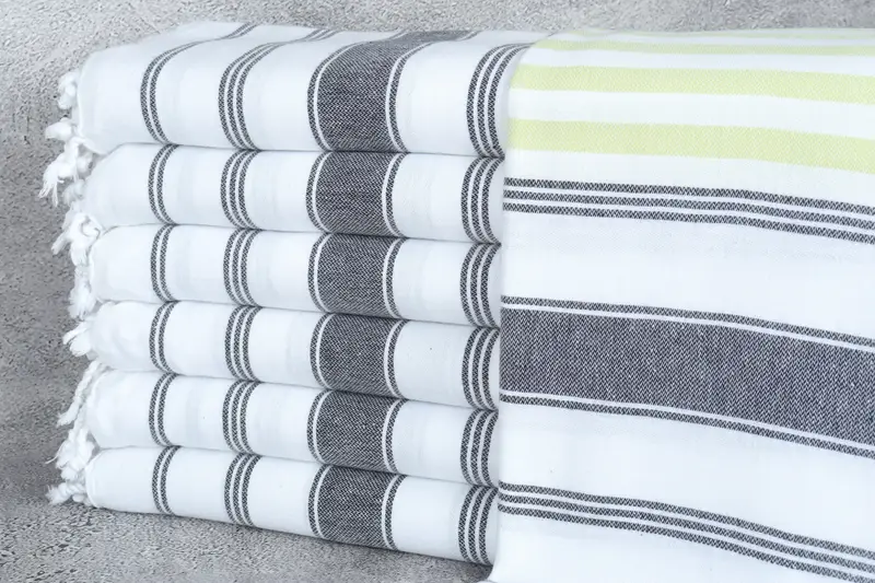 Christmas Favors, Valentines Day Gift For Her, Handmade Gift, Gift For Her, Travel towel, Customized Turkish Towel, 70x40 Cotton Striped Towel - 1