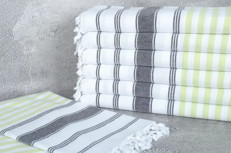 Christmas Favors, Valentines Day Gift For Her, Handmade Gift, Gift For Her, Travel towel, Customized Turkish Towel, 70x40 Cotton Striped Towel - 2