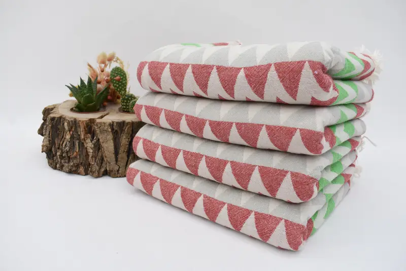 Cotton towel, Scarf Towel, Personalized Beach Towel, Turkish hand towel, 70x40 Cotton Zigzag Design Towel, Valentines Day Gift For Him, Spa Towel - 3