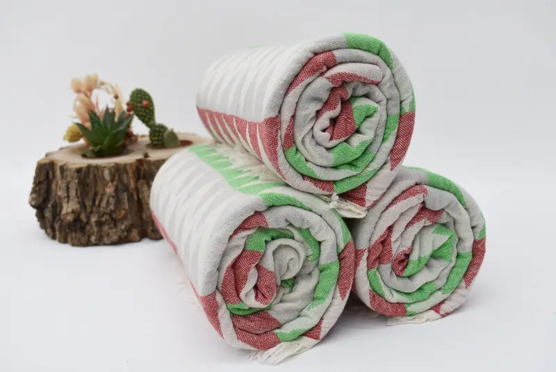 Cotton towel, Scarf Towel, Personalized Beach Towel, Turkish hand towel, 70x40 Cotton Zigzag Design Towel, Valentines Day Gift For Him, Spa Towel - 7