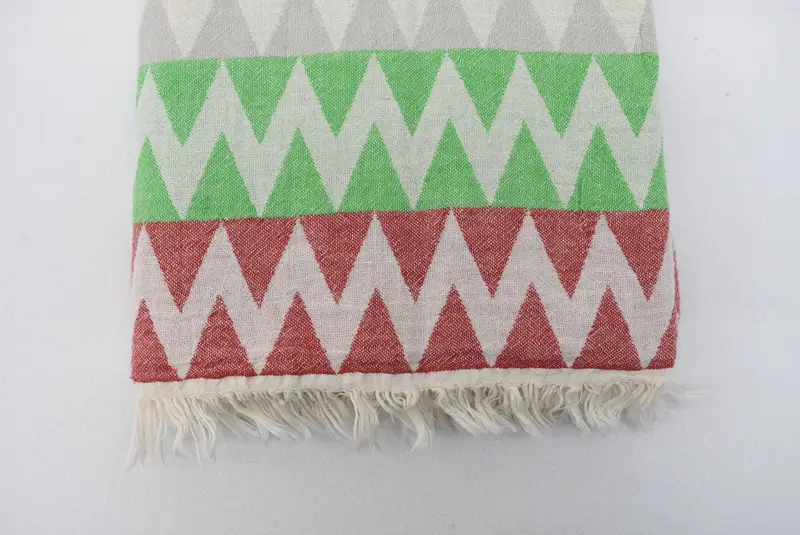 Cotton towel, Scarf Towel, Personalized Beach Towel, Turkish hand towel, 70x40 Cotton Zigzag Design Towel, Valentines Day Gift For Him, Spa Towel - 5