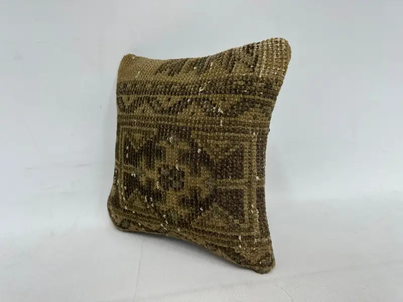 12x12 Inch Southwestern Embroidered Pillow, Handmade Cotton Decorative Pillow - 4