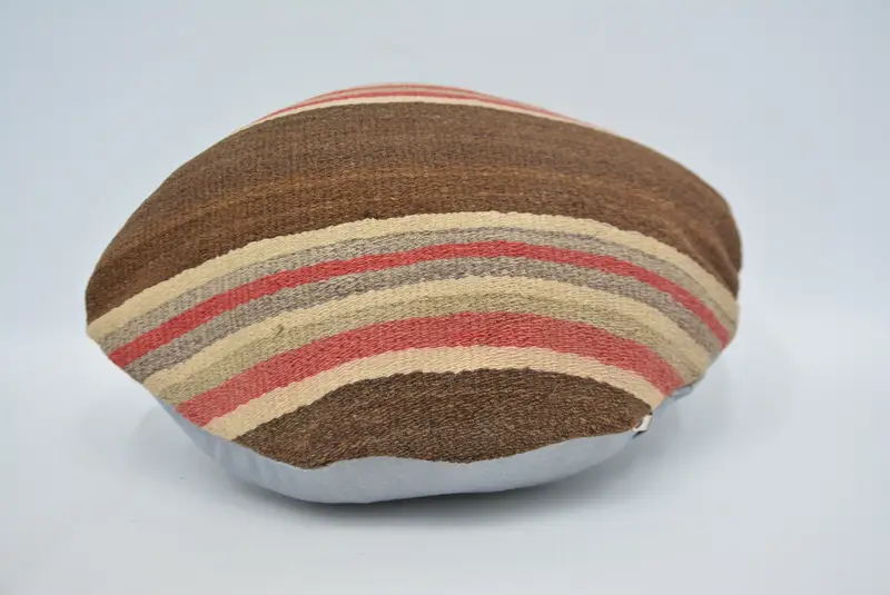 Ethnical Kilim Rug Pillow, Colorful Pillow, Pillow for Sofa, 16x16 Brown Pillow Cover, Muted Pillow Case, Boho Pillow, Pillow Case - 6