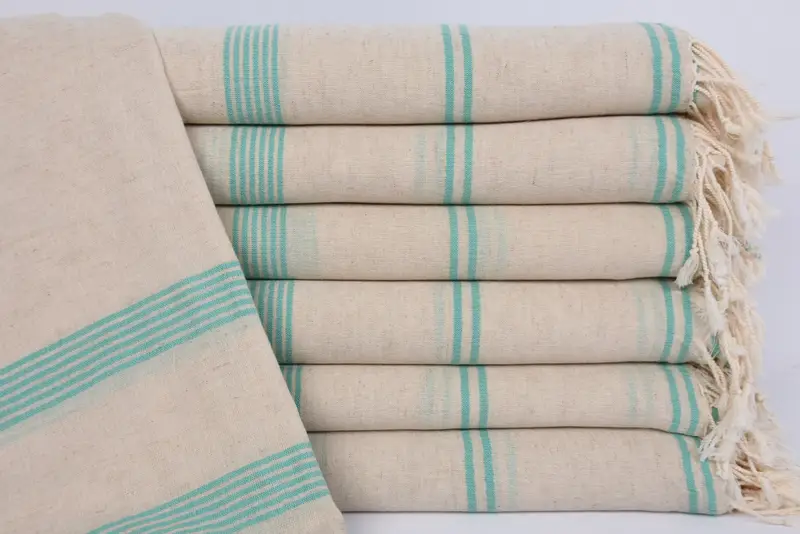 Bridal Shower Gift, Bridesmaids Towel, 79x36 Inches, Green Striped