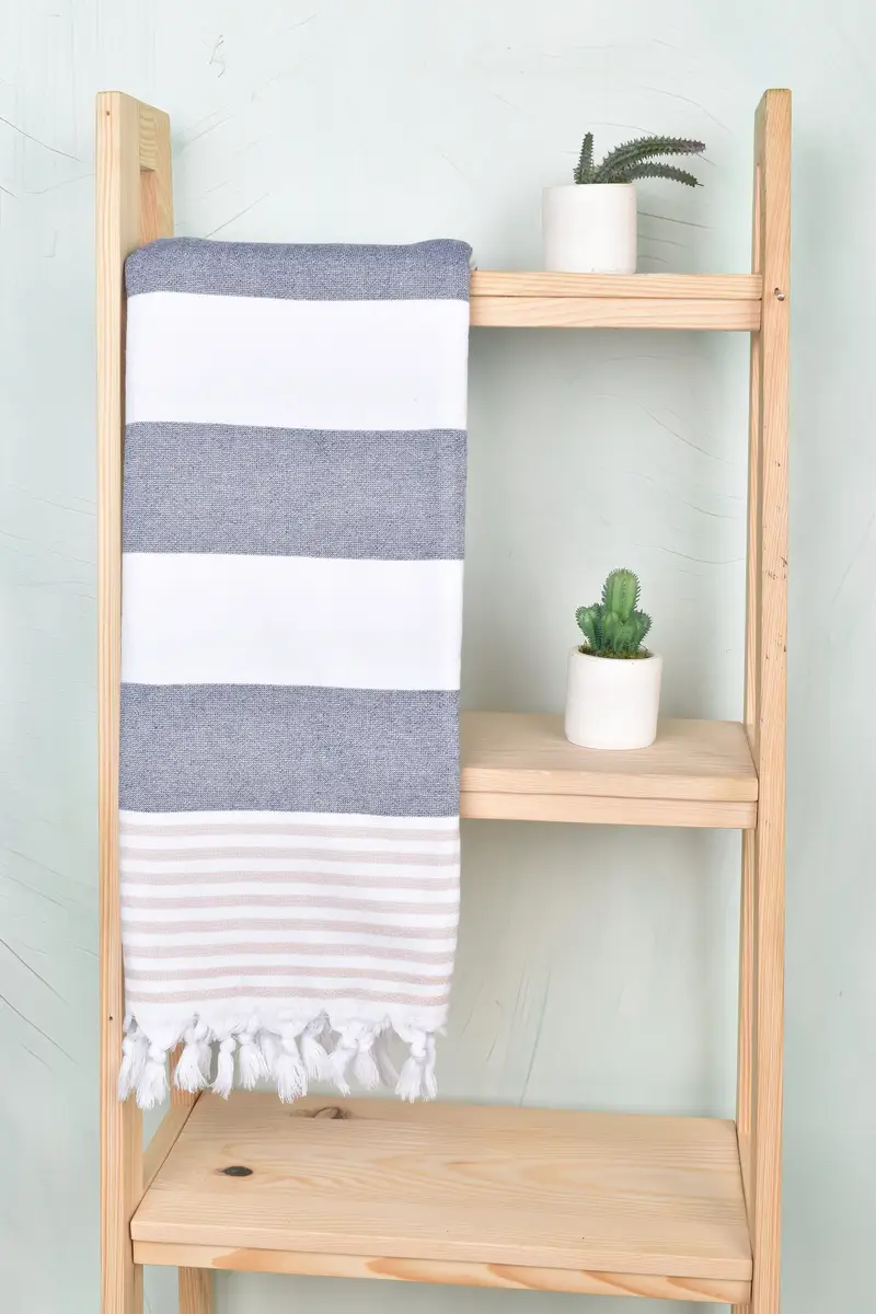 Peshtemal Towel, 68x36 Cotton Striped Terry Towel, Girl Trip Party Favor, Personalized Gifts, Scarf Towel, Bridal Gifts, Organic Turkish towel - 8