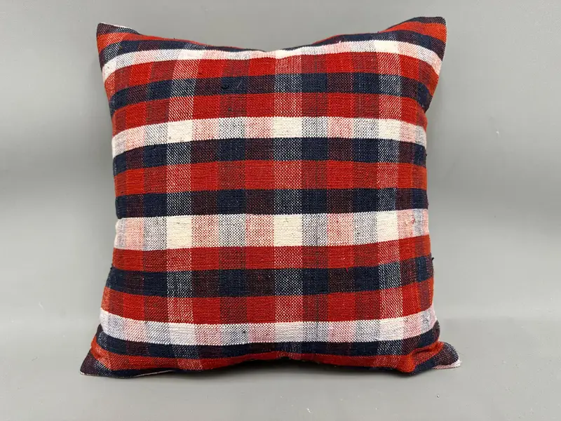 Boho Yastığı, El Yapımı Kilim Yastığı, Vintage Kilim Yastığı Yastık Kılıfı, 18x18 Bej Yastık Örtüsü, Kilim Yastığı, Yastık Örtüsü - 4