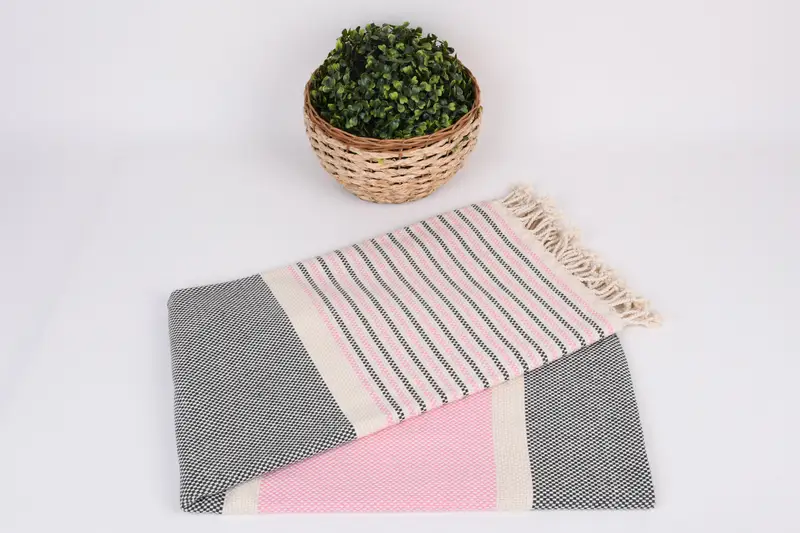 Handmade Turkish Towel, Large Turkish Towel, Bridal Shower Favors, Beach Towel Bulk, Employee Gifts, 70x40 Cotton Geometric Towel, Spa Gift Towel - 4