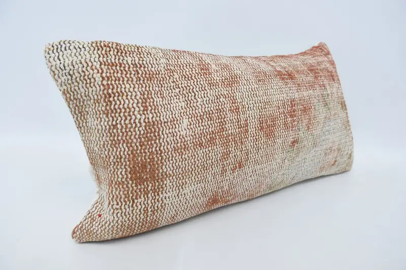 Kilim Pillow, Tribal Pillow Cover, Cushion Cover, Antique Pillows, Chair Cushion, Couch Pillow Cover, Kilim Pillow Cover, 12x24 Red Cushion - 3