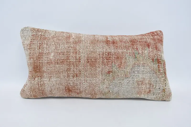 Kilim Pillow, Tribal Pillow Cover, Cushion Cover, Antique Pillows, Chair Cushion, Couch Pillow Cover, Kilim Pillow Cover, 12x24 Red Cushion - 1