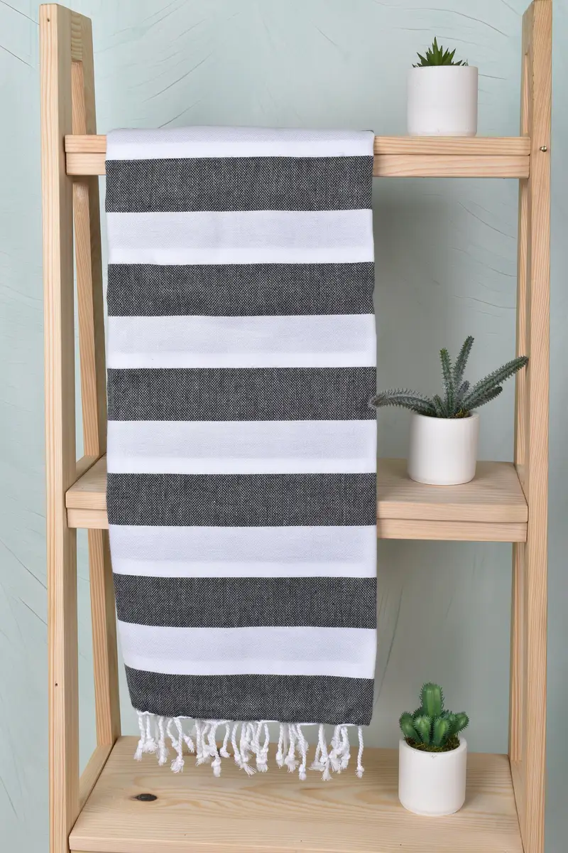 Scarf Towel, Bachelor Gifts, Best Beach Towel, Bachelorette Party Gifts Bridesmaids, Anniversary Gift For Her, 70x40 Cotton Striped Towel - 8