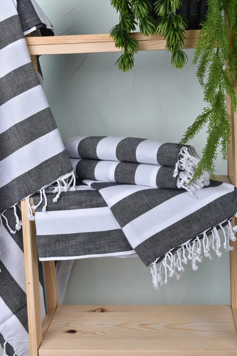 Scarf Towel, Bachelor Gifts, Best Beach Towel, Bachelorette Party Gifts Bridesmaids, Anniversary Gift For Her, 70x40 Cotton Striped Towel - 6