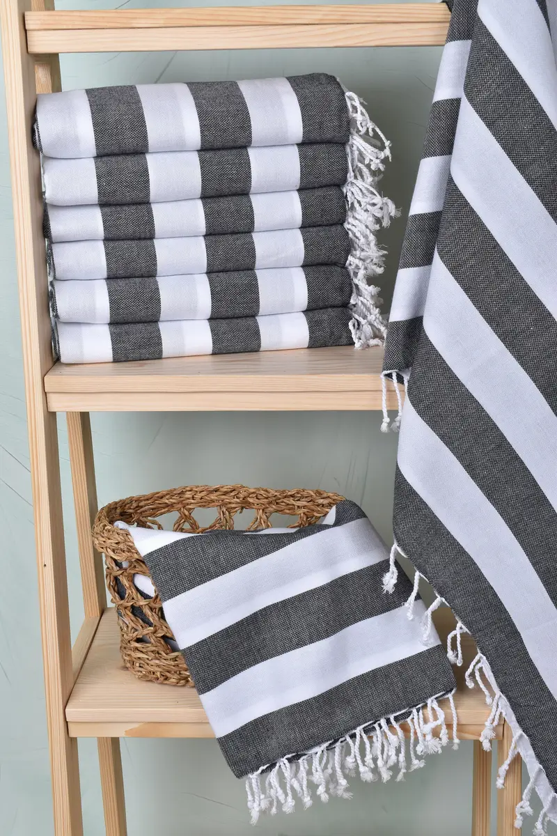 Scarf Towel, Bachelor Gifts, Best Beach Towel, Bachelorette Party Gifts Bridesmaids, Anniversary Gift For Her, 70x40 Cotton Striped Towel - 3