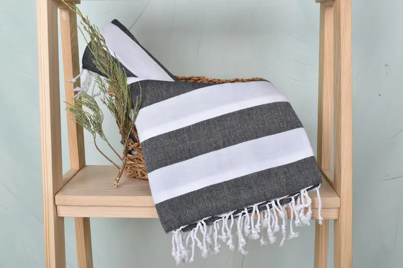 Scarf Towel, Bachelor Gifts, Best Beach Towel, Bachelorette Party Gifts Bridesmaids, Anniversary Gift For Her, 70x40 Cotton Striped Towel - 4