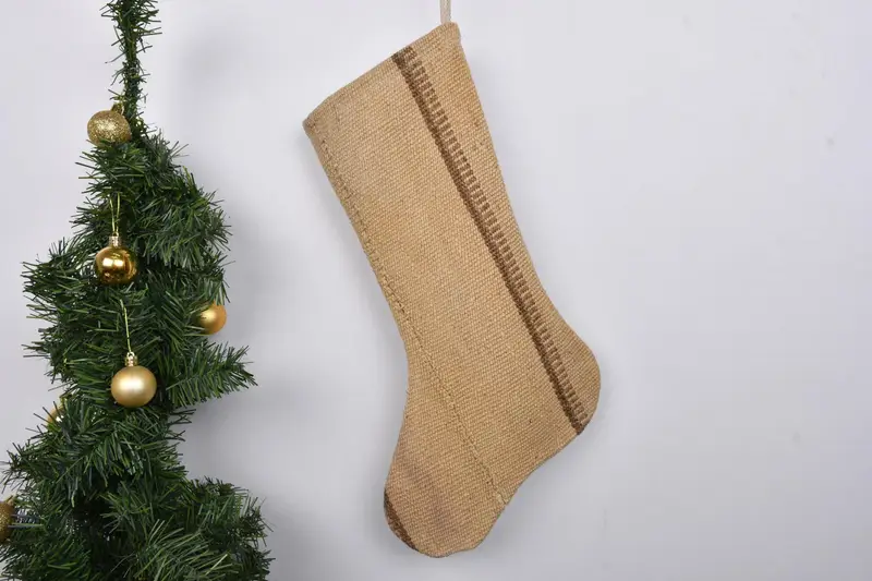 Festive Christmas Ornaments Pattern, 7-Inch Wide Holiday Stocking